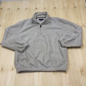 Croft & Barrow Sport Sweatshirt Mens Medium Gray Fleece 1/4 Zip Pullover
